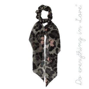Leopard Print Sheer Pony Scarf